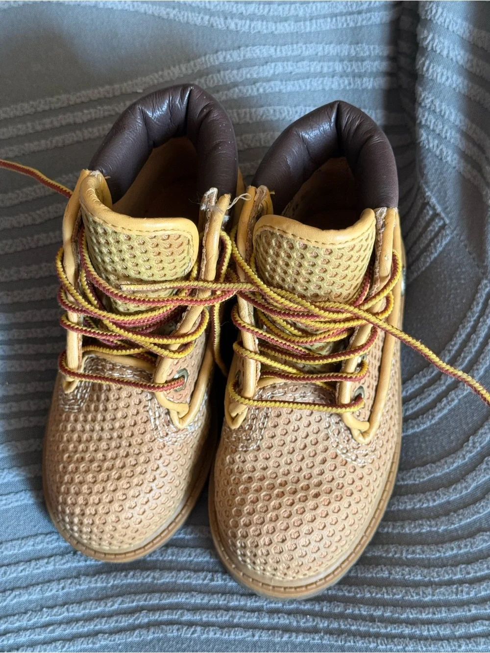 Timberland Honeycomb kids Yellow & Brown Lace-Up Boot Sneakers